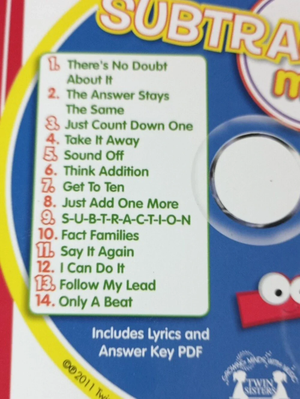 Subtraction Practice Book for Kids with Colorful Blue and Yellow Toucan Design